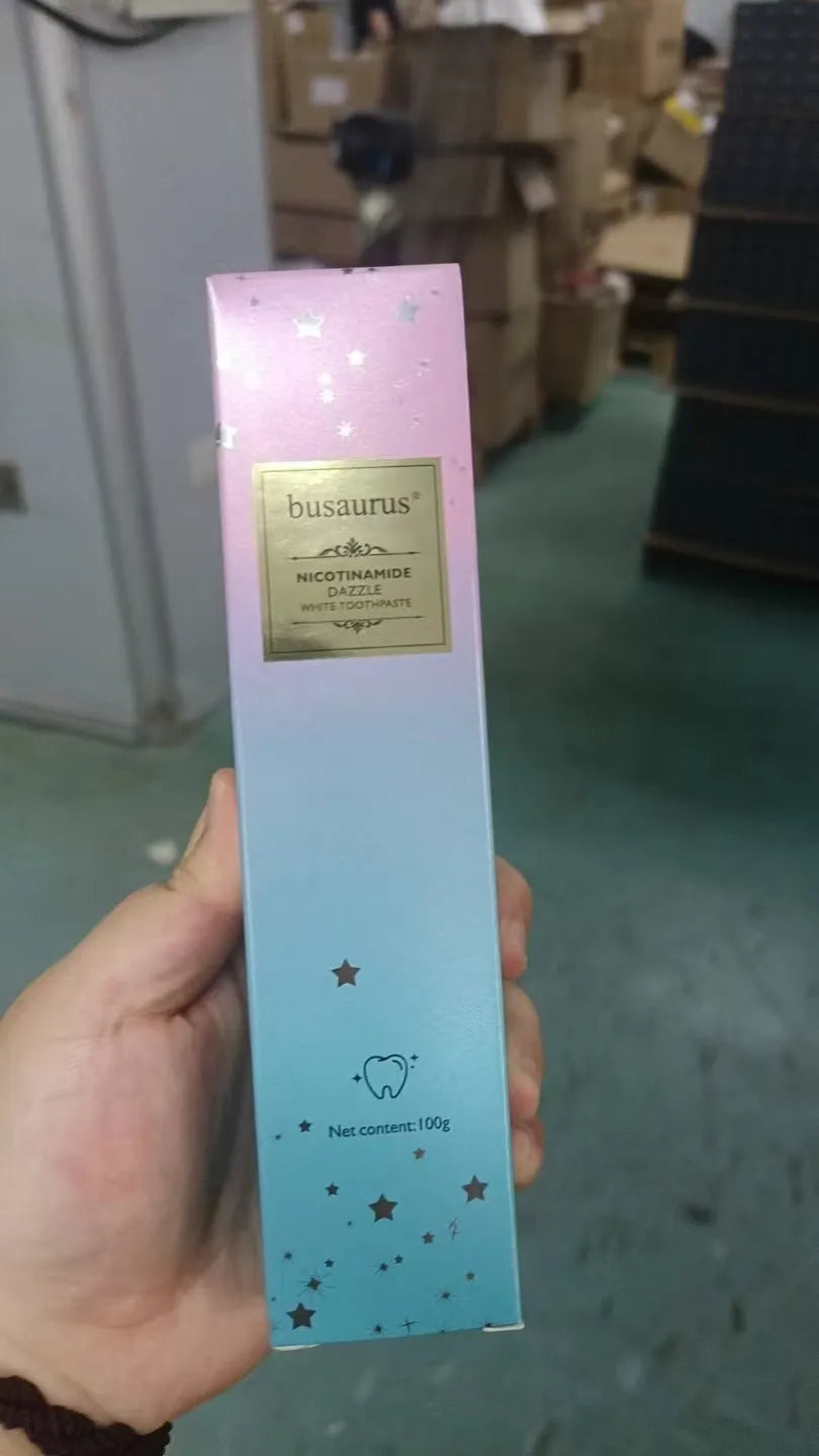 Nicotinamide Dazzling White Toothpaste tube with 100g net content for adult whitening and cleaning