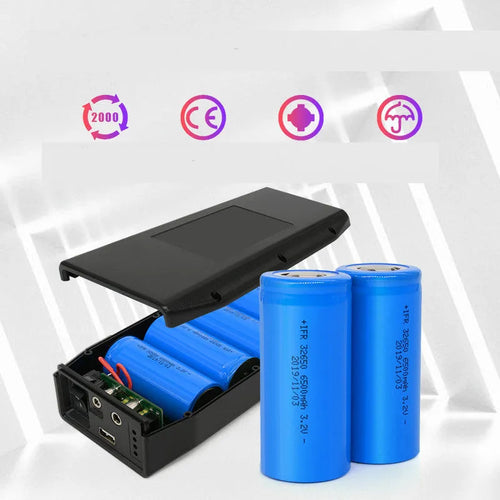 12V lithium iron phosphate battery LF4100 measuring 168x89.2x43mm with 76.8Wh capacity