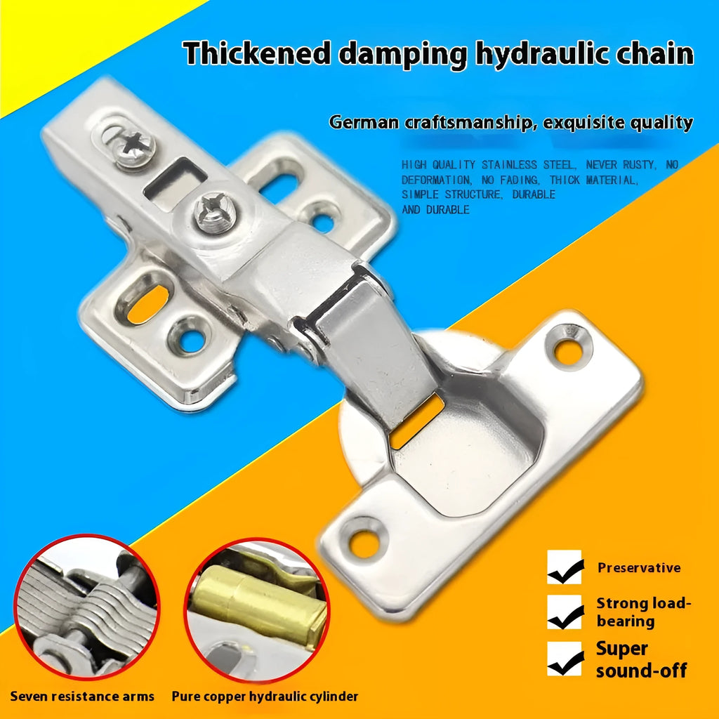 761 cold rolled steel hydraulic hinge with nickel plating and thickened damping cushion