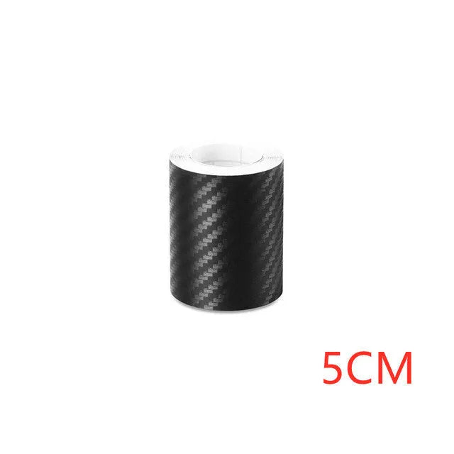 Matte 3D carbon fibre roll bumper sticker for vehicle door sill waterproof protection in various widths