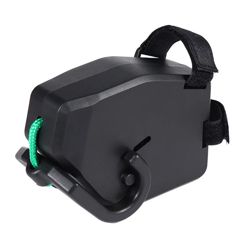 Black plastic bicycle trailer connecting rope for towing trailers behind bikes