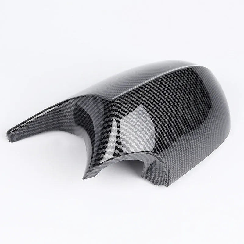 BMW 3 Series E90 rearview mirror shell replacement set in black ABS plastic