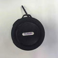 Portable waterproof Bluetooth stereo speaker in plastic housing with mountaineering buckle, available in multiple colours