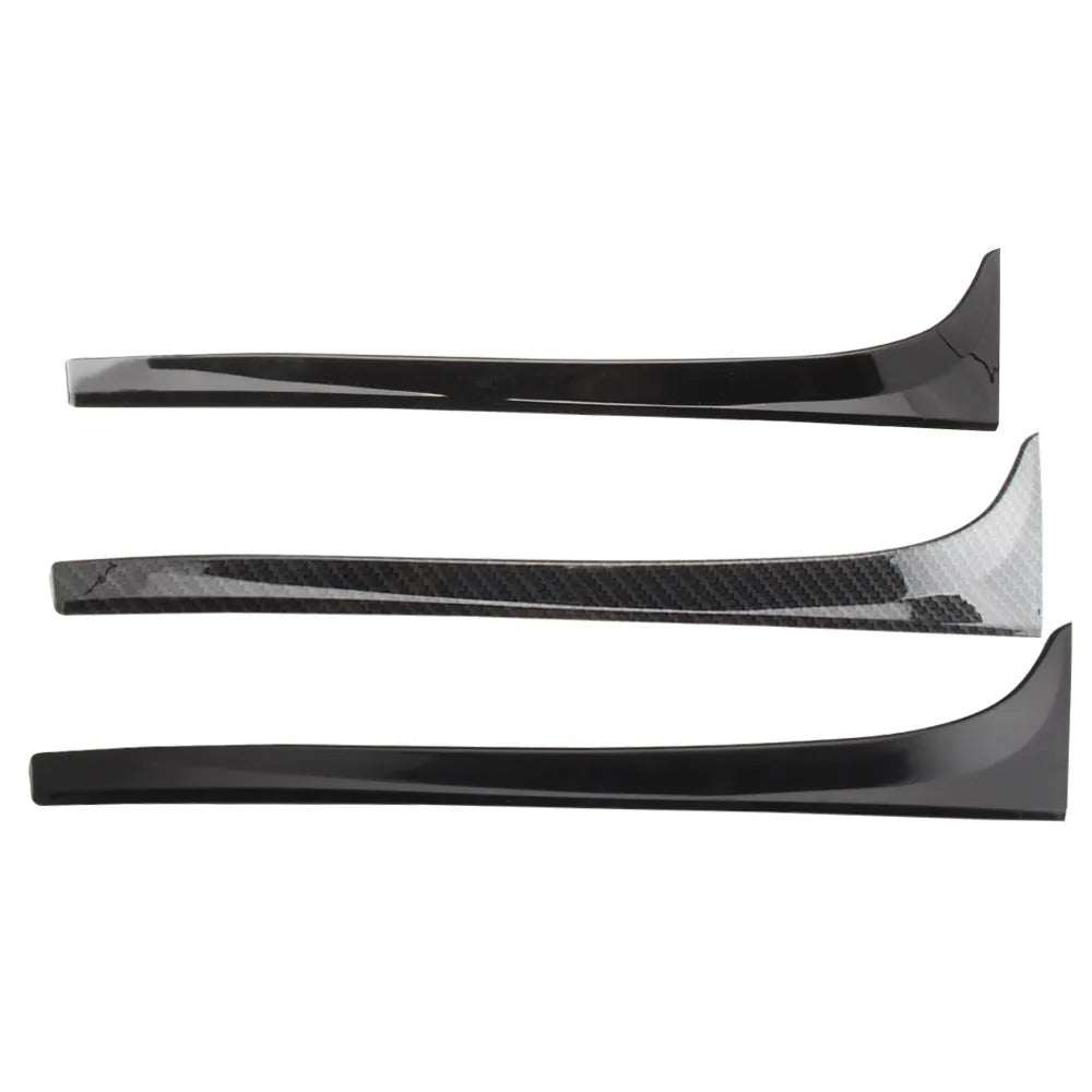 Pair of glossy black ABS rear window side spoiler wings for VW Golf 7 MK7