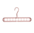 Plastic clothes hanger with 360° rotating hook, 33 cm long, in green colour on white background