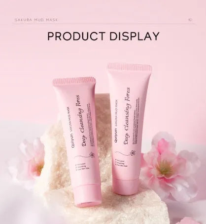 Cherry blossom mud mask 30g in packaging, a facial mask for cleansing and moisturising
