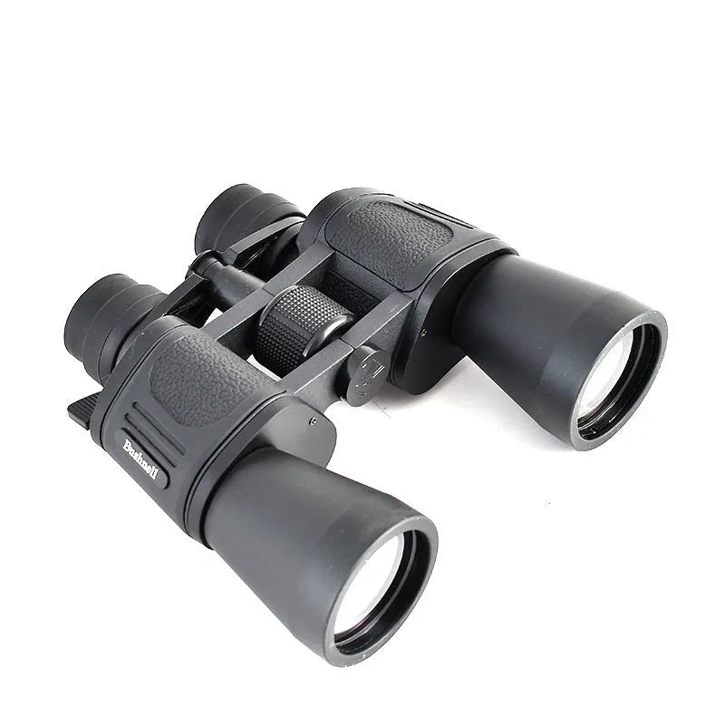 Outdoor binocular telescope with continuous zoom capability showing 20-120x 100mm and 10-70x 70mm specifications