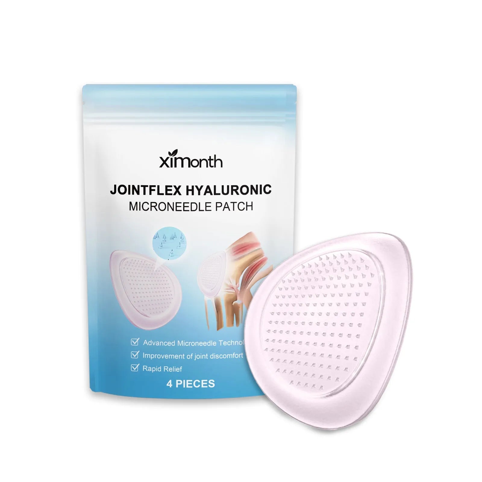 Joint microneedle patch with curcumin 4 pack external body care paste