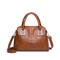Women's large capacity shoulder bag with mobile phone pocket and document compartment in neutral colour