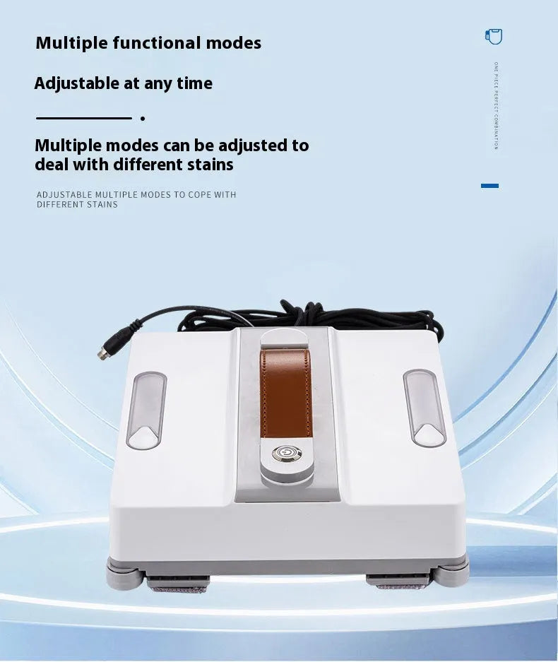 White intelligent window cleaning robot for high-rise automated cleaning