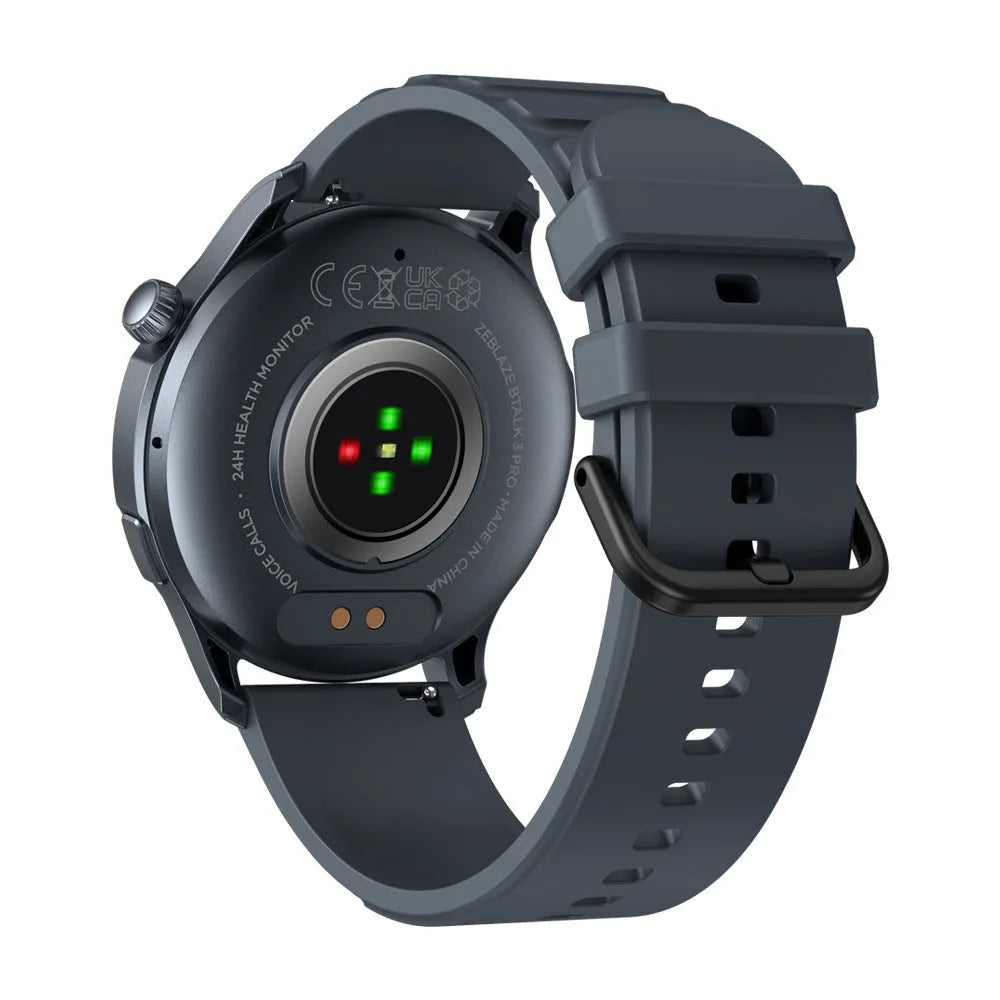 Smart watch with AMOLED display, Bluetooth calling, heart rate and blood oxygen sensors, available in pink gray blue