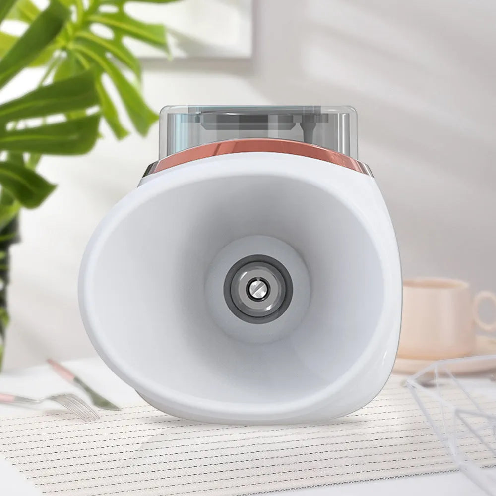 Purple and white household eye humidifier with lithium battery and USB charging cable