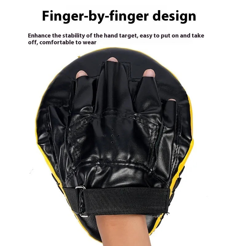 Boxing punch mitts hand targets for Muay Thai and Sanda training in various colours and styles.