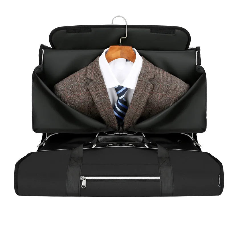 Oxford cloth storage bag with dry-wet separation compartments in black, dark blue, or grey colour options