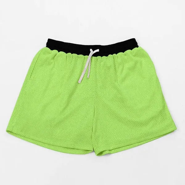 Men's mesh quick-drying athletic shorts in multiple colours for summer fitness