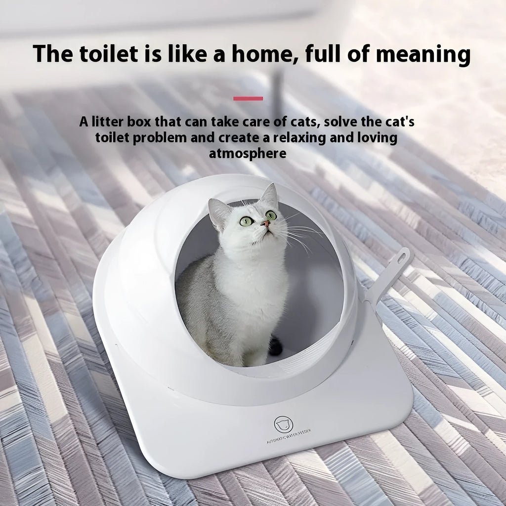 Large fully enclosed cat litter box in Ariston colour made from PP plastic with scoop included