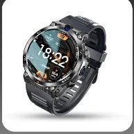 Multi functional sports smartwatch with dual cameras, touch screen, and NFC on wrist