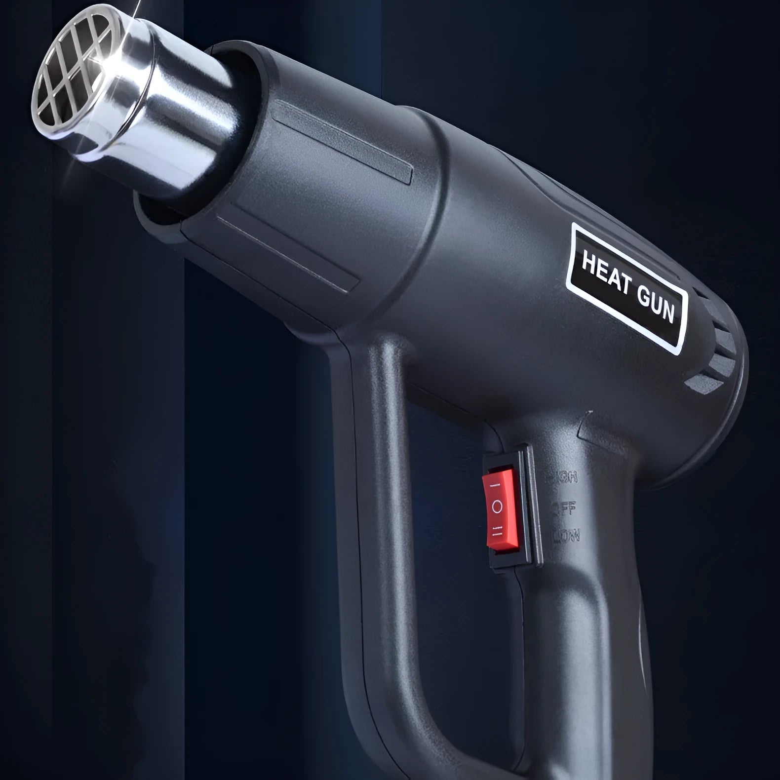 Industrial hot air tool with anti-slip thermal insulation shell and grid-type air outlet design