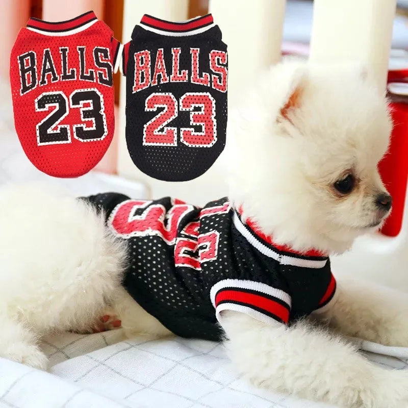 Fashion Personality Pet Sweatshirt Breathable Vest in black, front view, for small to large dogs