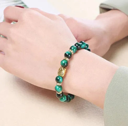 Alloy volcano white turquoise natural stone bracelet with adjustable cord on neutral background
