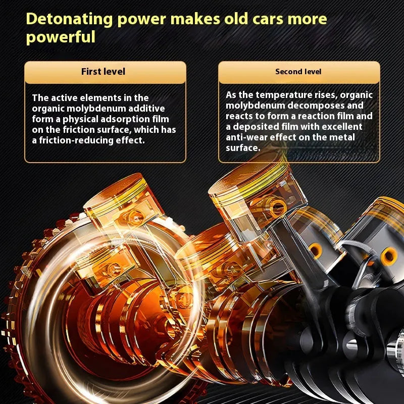 White-capped 60ml engine oil anti-wear additive bottle for petrol and diesel engines