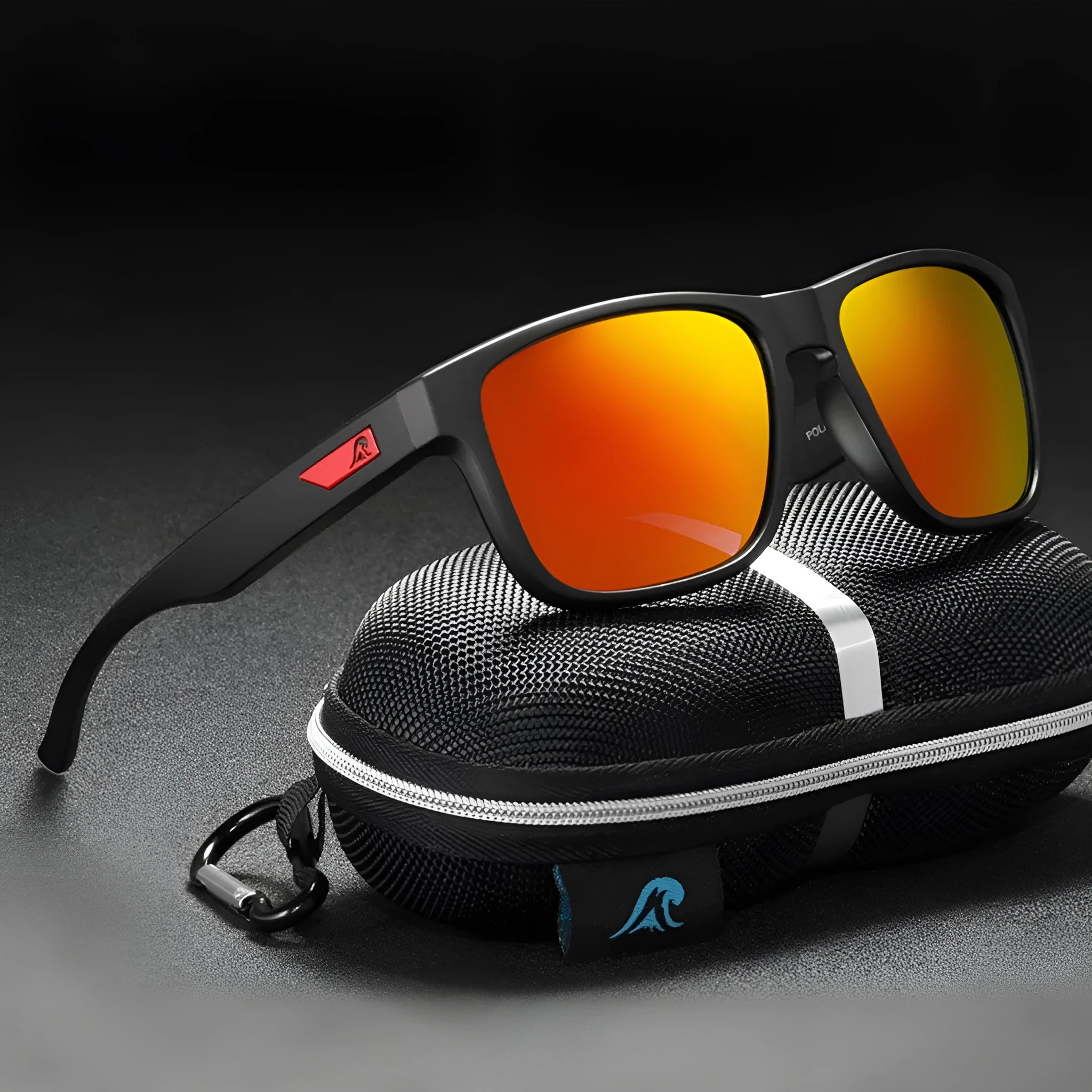 Men's polarised sunglasses with TAC real film lenses and PC frame, available in eight colours