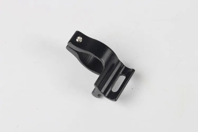 Black aluminium alloy vehicle clamp ring with a 28.6mm diameter for cable management.