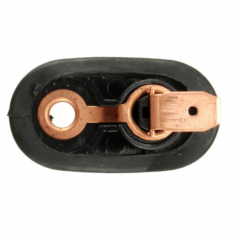 Black universal car interior door light switch with plastic and metal construction for automotive replacement