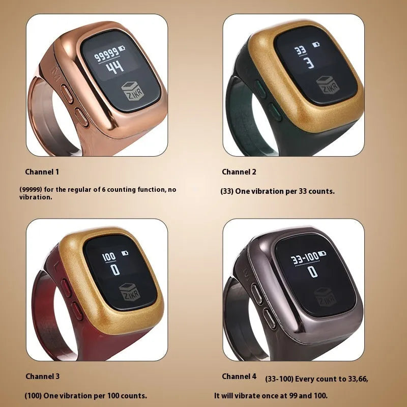 Al-Fatiha Zikr electronic prayer counter in multiple colours and sizes with digital display