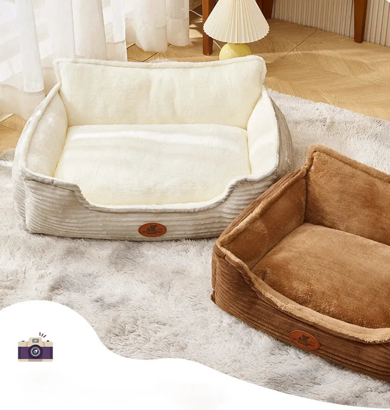 Universal washable pet kennel bed for small and medium dogs, Coffee colour, 50x60cm
