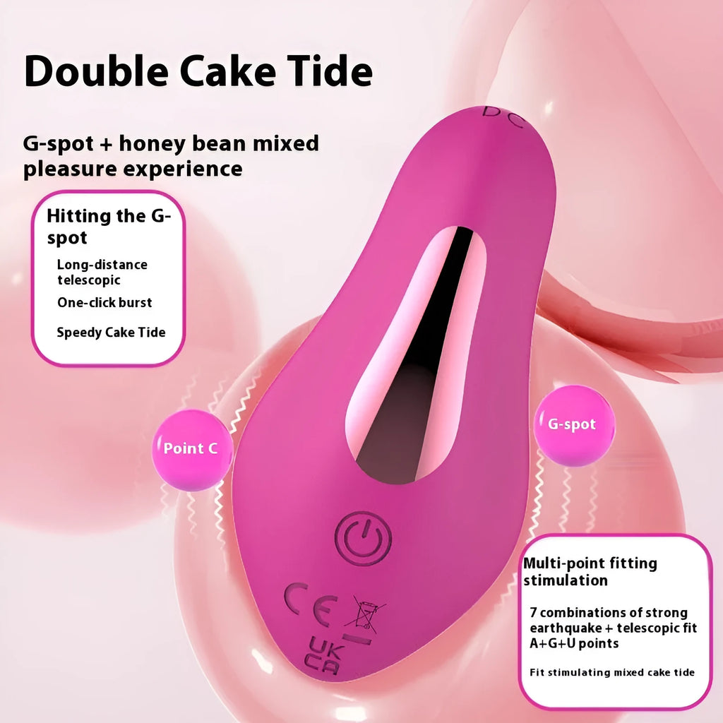 Rose red APP remote control female massager with cute butterfly design and USB charging