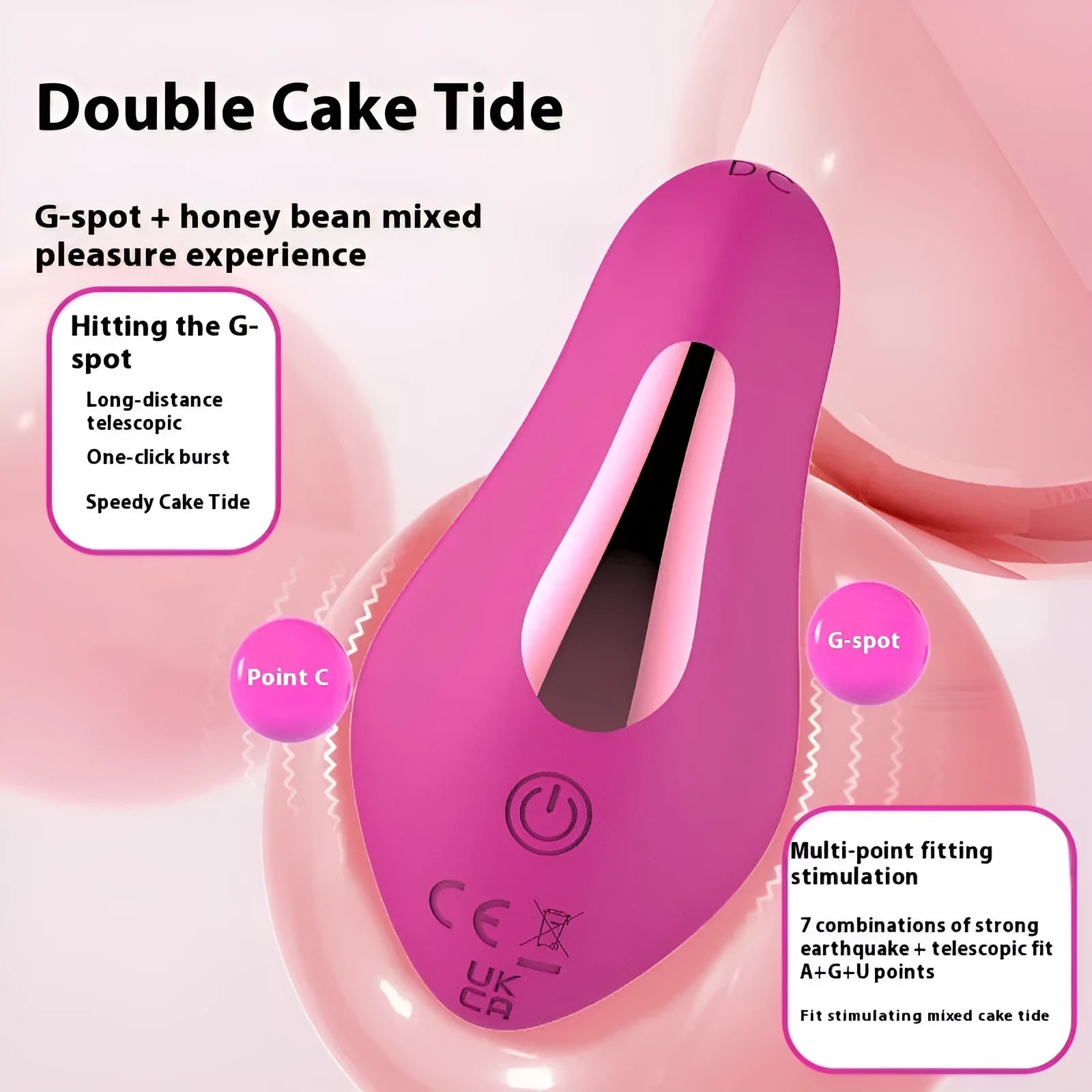 Rose red APP remote control female massager with cute butterfly design and USB charging
