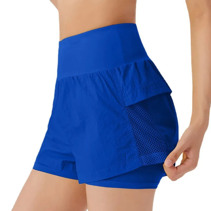 Women's cotton blend quick-dry fitness shorts in loose casual style