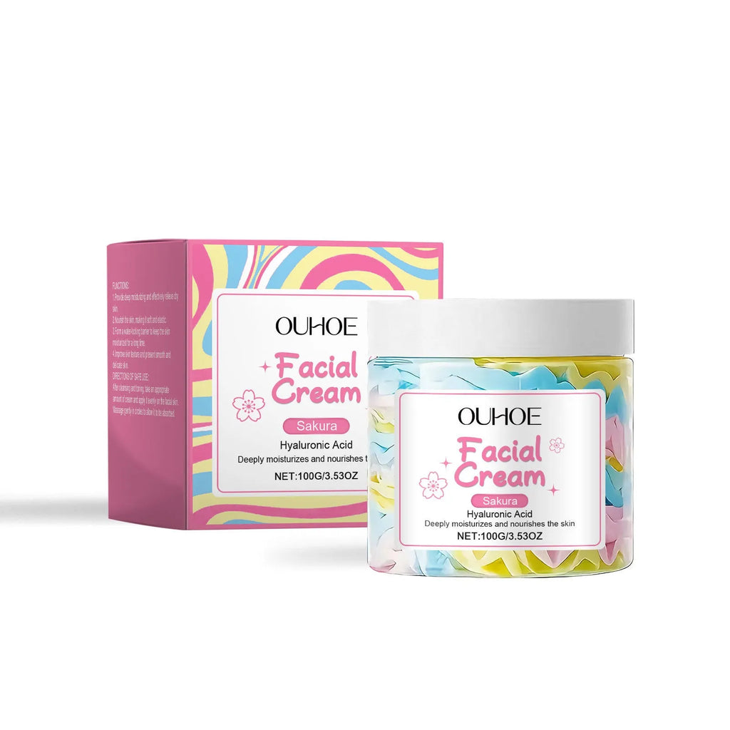 Sakura Butter Cream 100g face moisturiser in 5.7cm cube jar