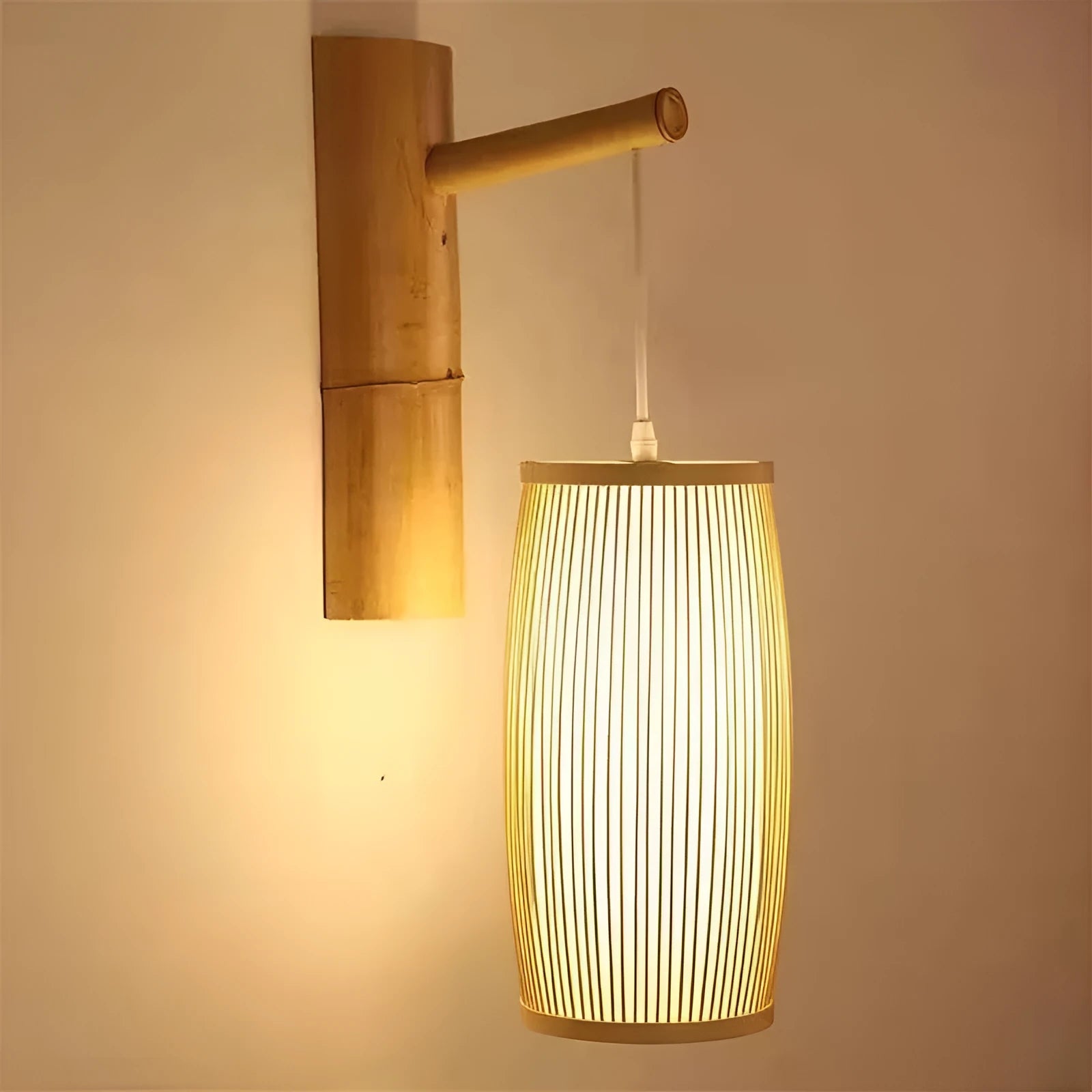 Bamboo plait decoration lamp with E27 holder for hallways and bedrooms