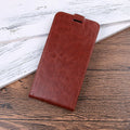 Black leather wallet case for Honor 7X phone showing card slots and business design.