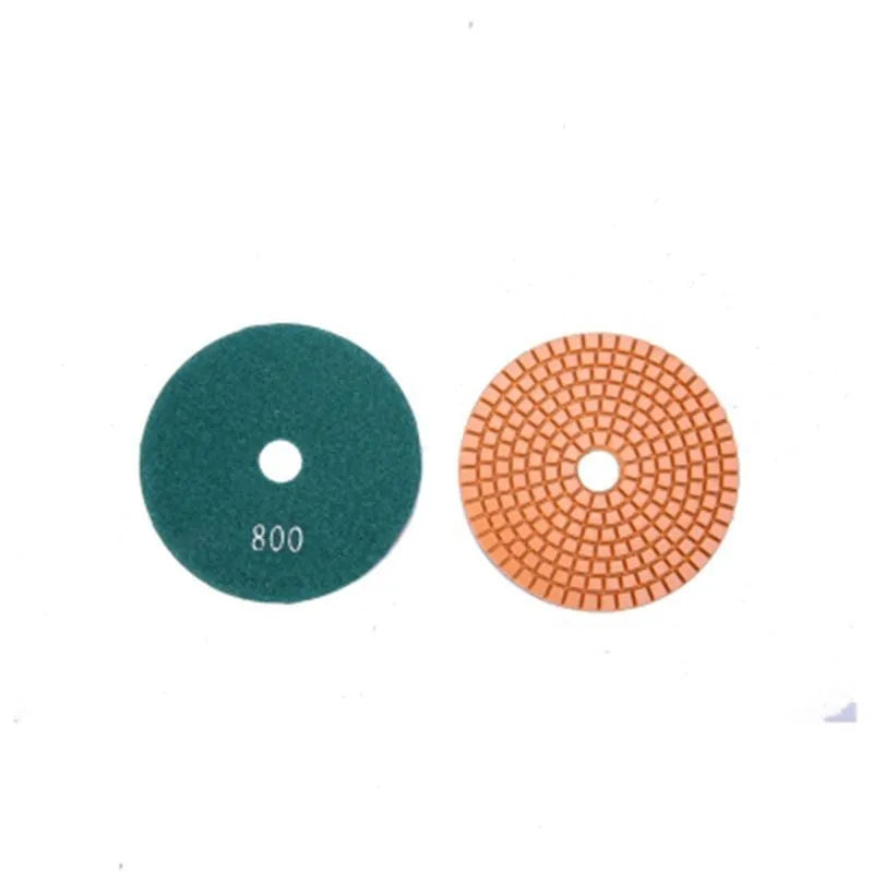 Set of 10 emery stone polishing pads 80mm diameter with 10mm centre hole for granite marble concrete restoration