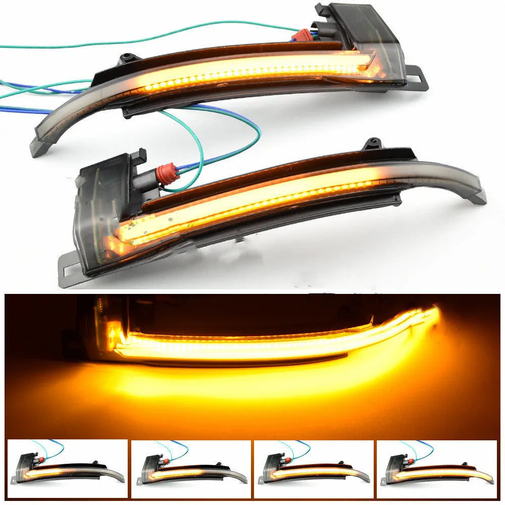Dynamic LED mirror turn signal indicator for Audi B8 and B8.5 models in black or white finish