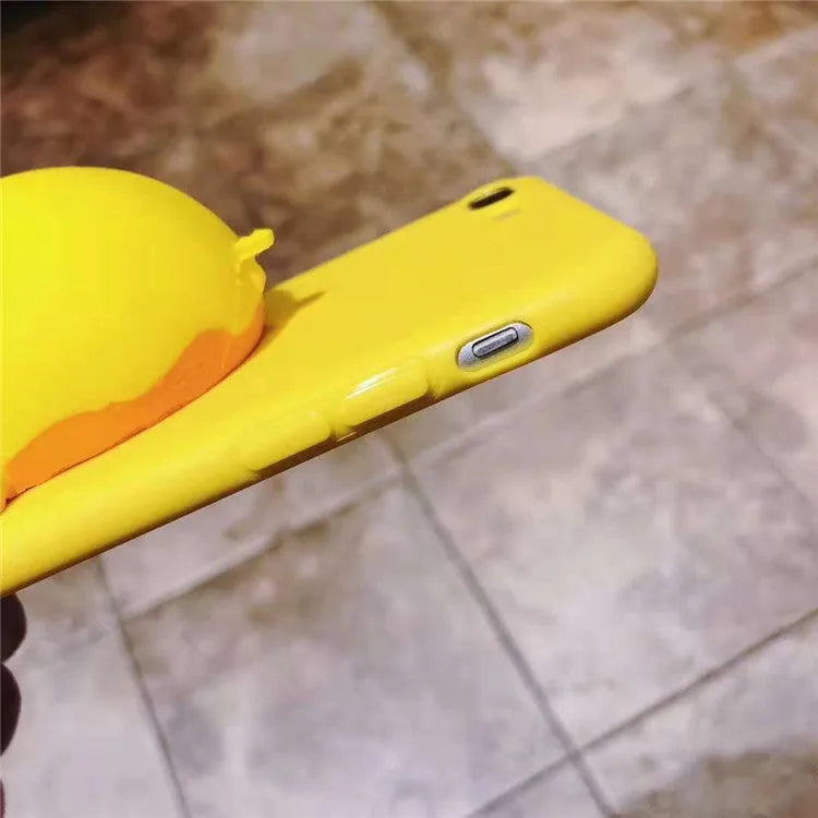 Yellow stereo squeeze TPU phone case for Samsung Galaxy showing flexible protective cover