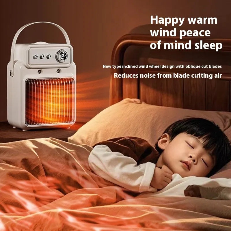 White 1200W 2-in-1 humidifying room heater with ABS body on table
