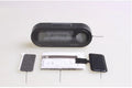 Black car electronic clock thermometer with digital display and adjustable bracket