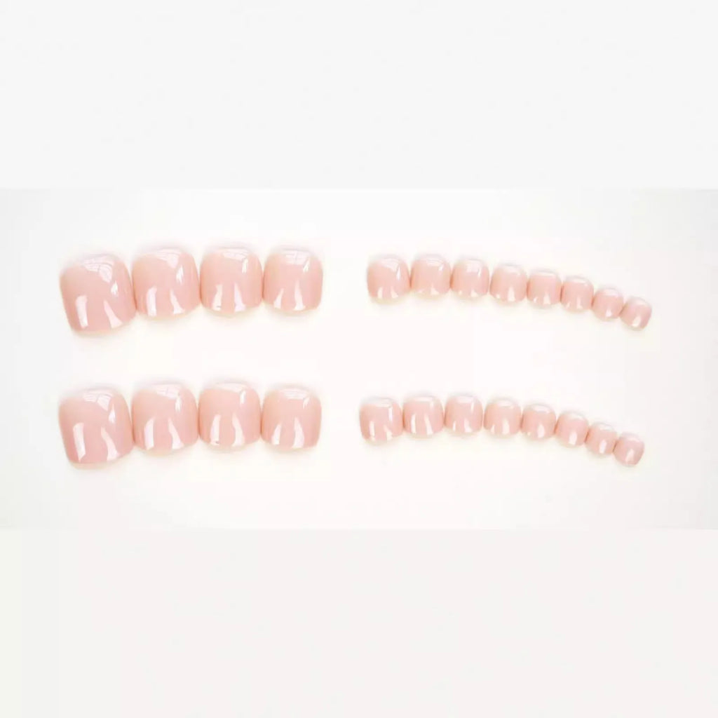 Skin colour J-52 toe nail stickers finished product with glue adhesive for application