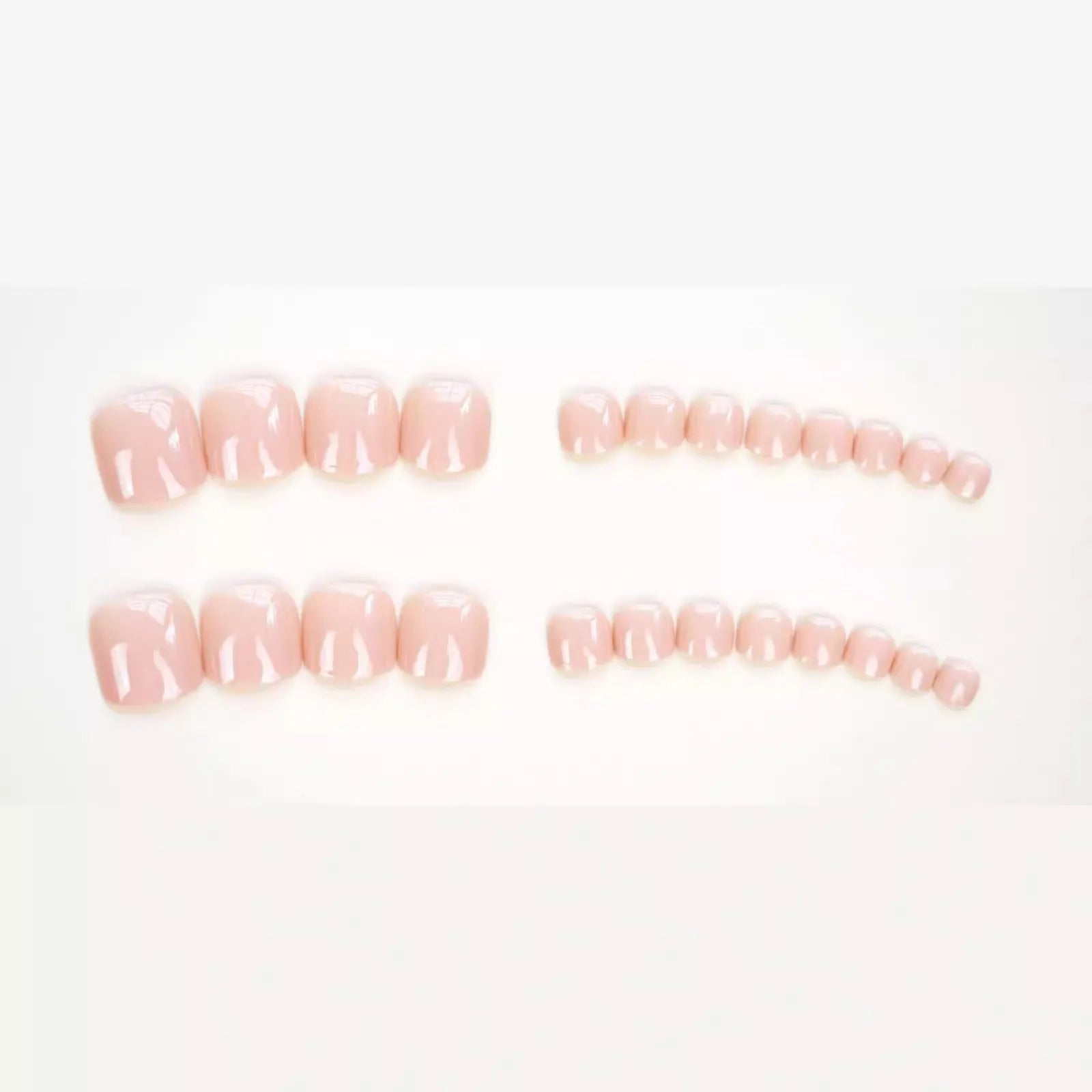 Skin colour J-52 toe nail stickers finished product with glue adhesive for application