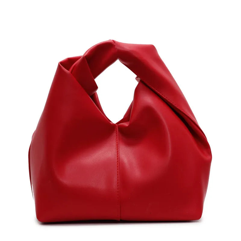 Idle Style Casual Cloud handbag in khaki showing front folding and stitching detail with sandwich pocket
