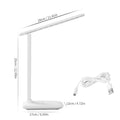 White plastic touch dimming bedside lamp for children's bedrooms with USB charging port