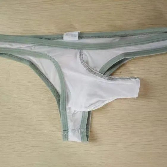 Men's Ice Silk nylon small briefs in multiple colours on a white background