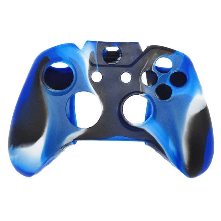 XBOX ONE silicone controller case in black showing snug fit and button access
