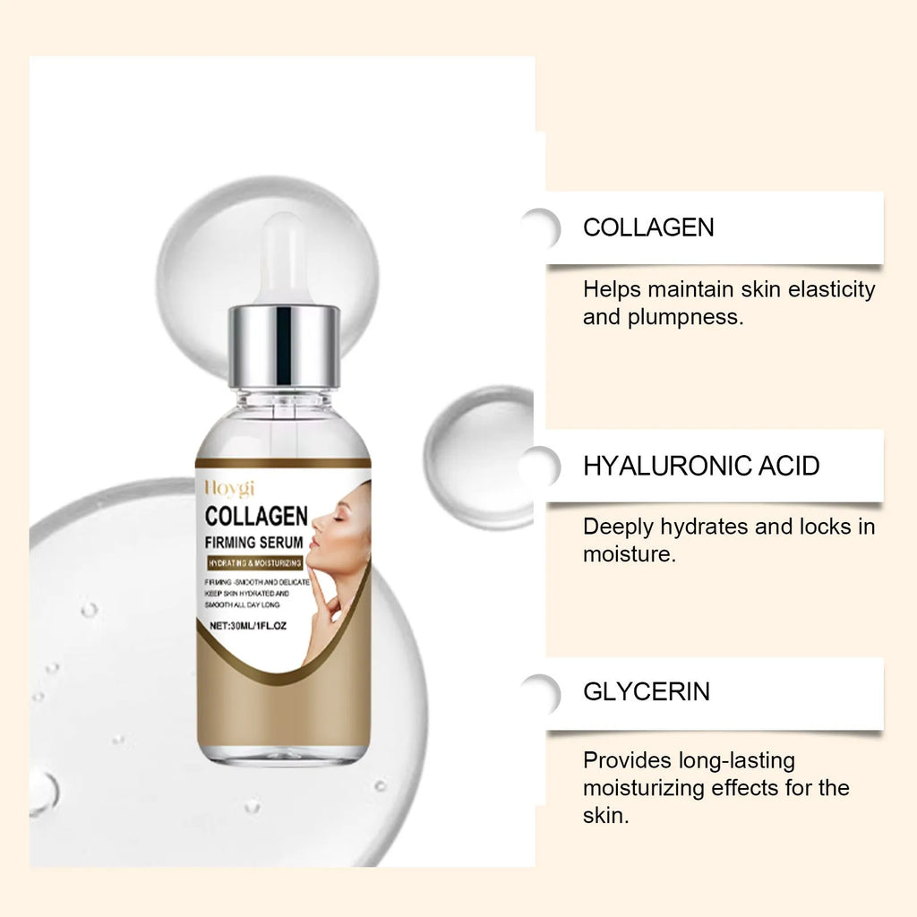 Collagen Firming Care Solution 30ml face serum in a white tube with blue label