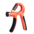 Adjustable counting gripper hand strengthener with PP body and TPR handles, black and red colour, 5-60kg resistance