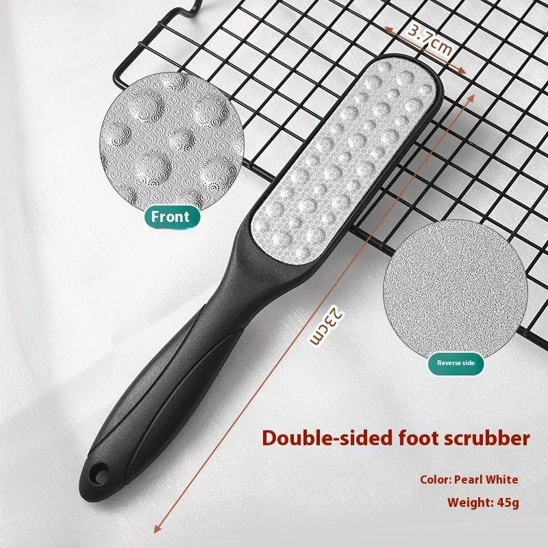 Double-sided stainless steel foot grinder tool for callus removal and foot care